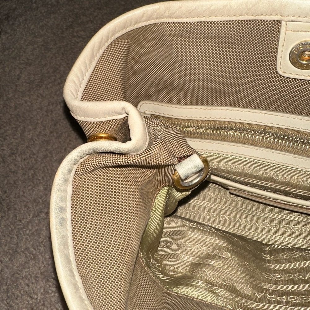 Prada Beige and Cream Tote Bag - Picture 13 of 16